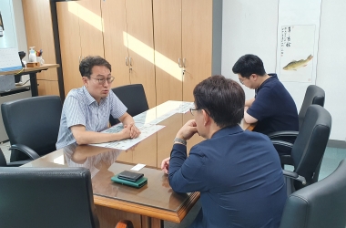 이동해 센터장, 부산연구원 허윤수 부원장 면담